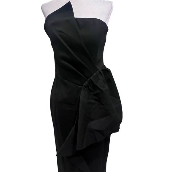 NWT Elliat MADILYN midi cascade Ruffle Strapless Cocktail Dress size medium - Picture 7 of 15